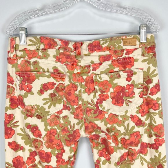 Paige Womens Skyline Ankle Peg Jeans Floral Print Skinny Cropped size 29 - Picture 6 of 10